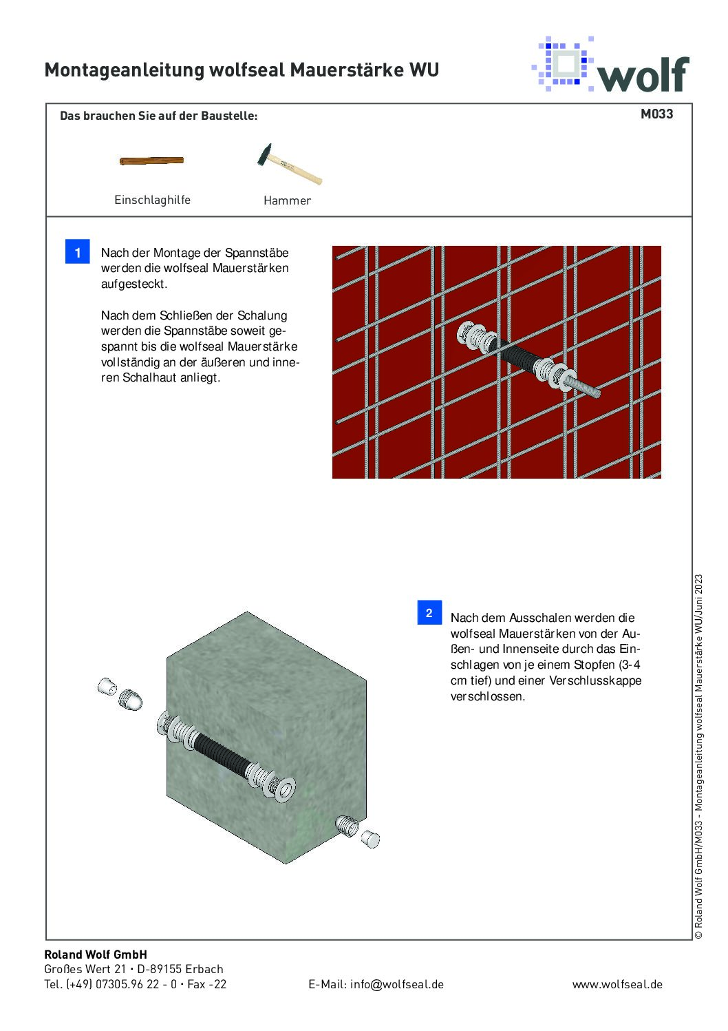 Imagebroschüre Roland Wolf GmbH