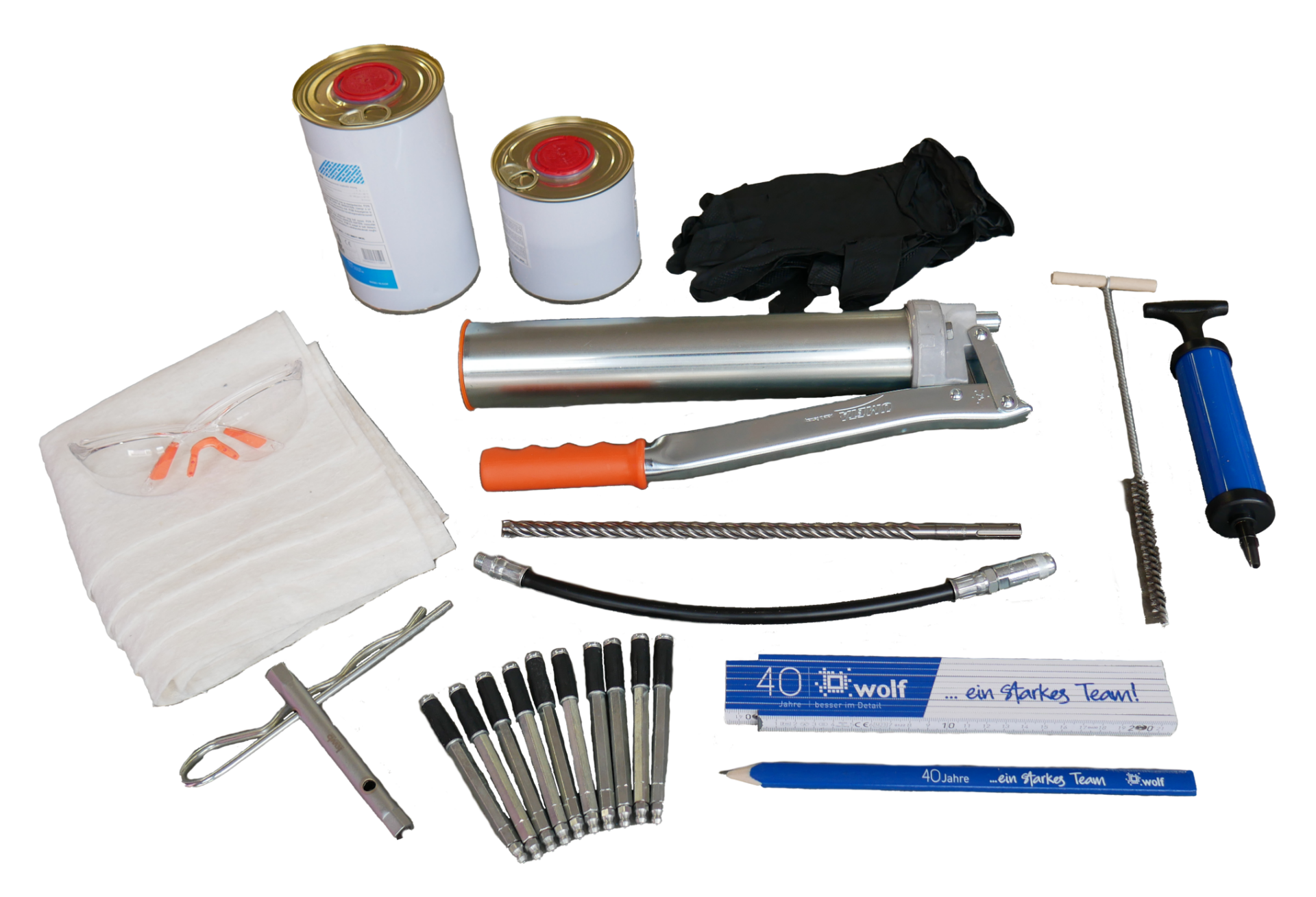 Sanierungspaket enthält alle notwendigen Komponenten zur Risssanierung in Betonbauwerken